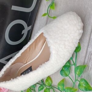 Aqua Ellie Faux Fur Ballet Flat NIB